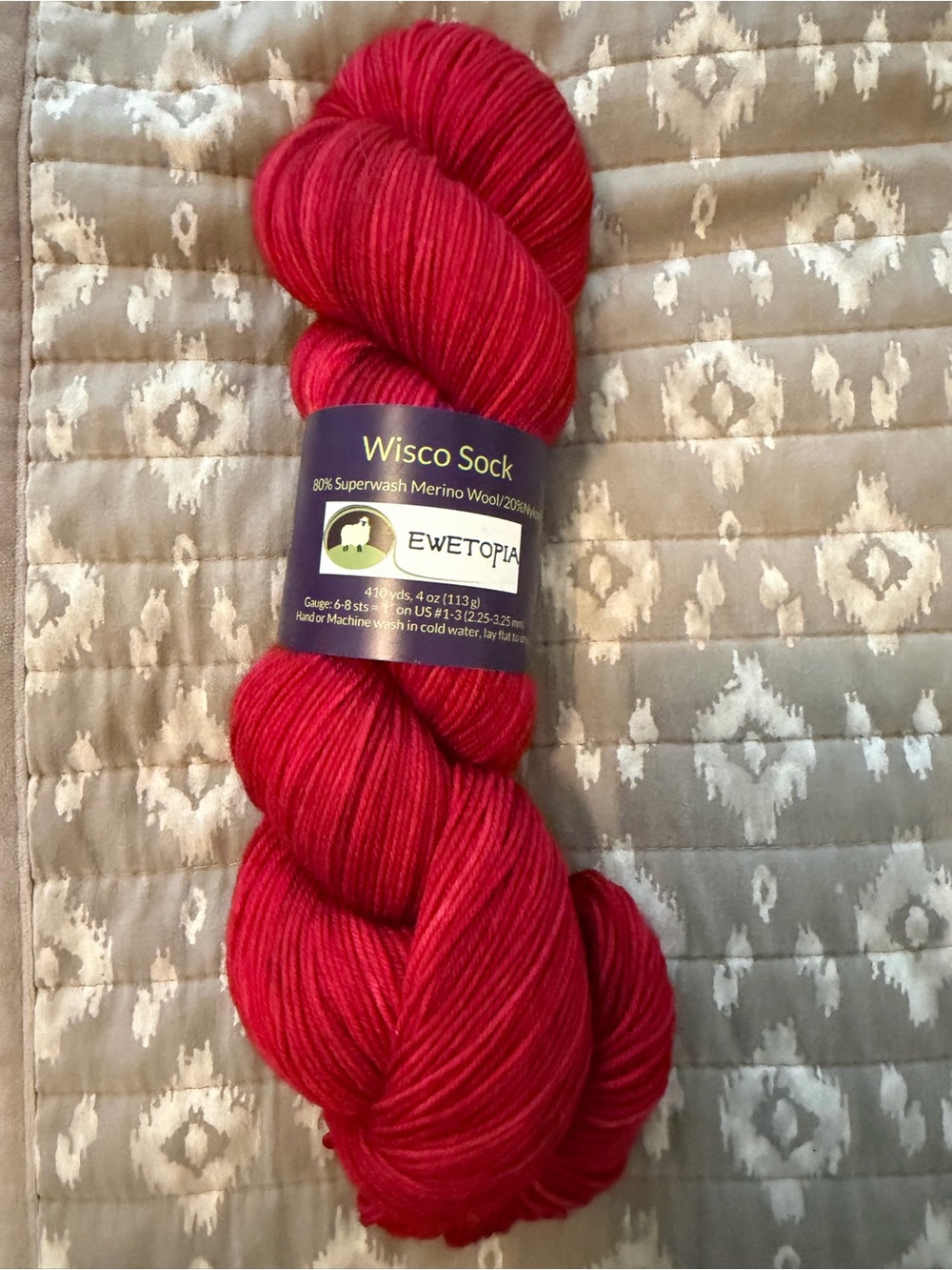 Topia Wisco Sock Yarn - Vibrant Red